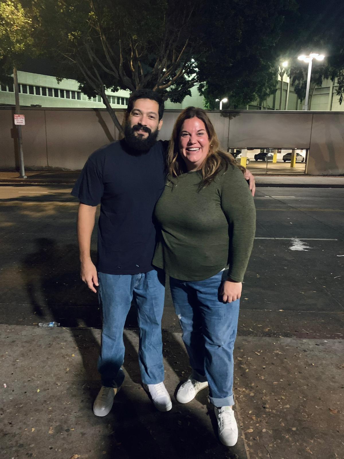 Anthony Chairez and Audrey McGinn shortly after his release